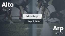 Matchup: Alto  vs. Arp  2016