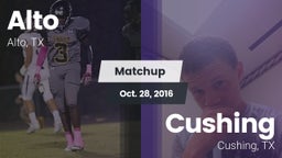 Matchup: Alto  vs. Cushing  2016