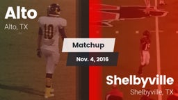 Matchup: Alto  vs. Shelbyville  2016