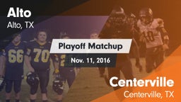 Matchup: Alto  vs. Centerville  2016