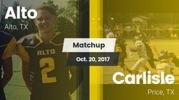 Matchup: Alto  vs. Carlisle  2017