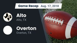 Recap: Alto  vs. Overton  2018