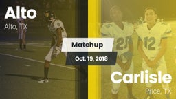 Matchup: Alto  vs. Carlisle  2018