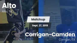 Matchup: Alto  vs. Corrigan-Camden  2019
