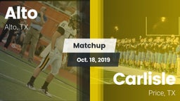 Matchup: Alto  vs. Carlisle  2019