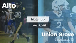 Matchup: Alto  vs. Union Grove  2019