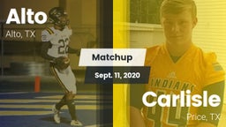 Matchup: Alto  vs. Carlisle  2020