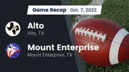 Recap: Alto  vs. Mount Enterprise  2022