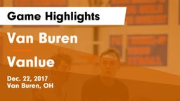 Van Buren  vs Vanlue  Game Highlights - Dec. 22, 2017