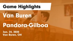 Van Buren  vs Pandora-Gilboa  Game Highlights - Jan. 24, 2020