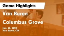 Van Buren  vs Columbus Grove  Game Highlights - Jan. 28, 2020