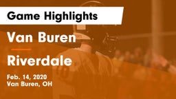 Van Buren  vs Riverdale  Game Highlights - Feb. 14, 2020