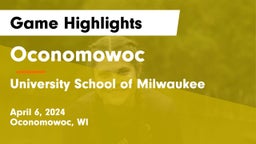 Oconomowoc  vs University School of Milwaukee Game Highlights - April 6, 2024