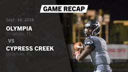 Recap: Olympia  vs. Cypress Creek  2016