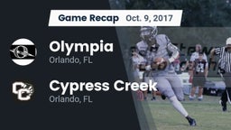 Recap: Olympia  vs. Cypress Creek  2017