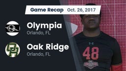 Recap: Olympia  vs. Oak Ridge  2017