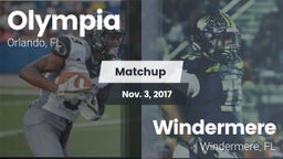 Matchup: Olympia  vs. Windermere  2017