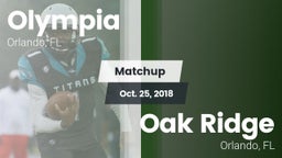 Matchup: Olympia  vs. Oak Ridge  2018