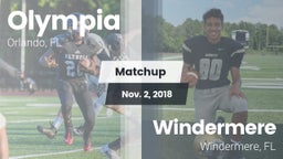 Matchup: Olympia  vs. Windermere  2018