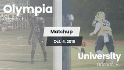 Matchup: Olympia  vs. University  2019
