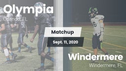 Matchup: Olympia  vs. Windermere  2020