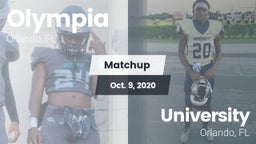Matchup: Olympia  vs. University  2020