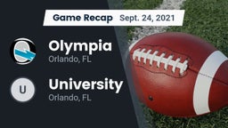 Recap: Olympia  vs. University  2021