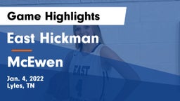 East Hickman  vs McEwen  Game Highlights - Jan. 4, 2022