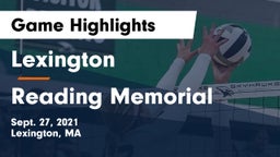 Lexington  vs Reading Memorial  Game Highlights - Sept. 27, 2021