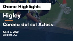 Higley  vs Corona del sol Aztecs Game Highlights - April 8, 2022