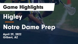 Higley  vs Notre Dame Prep  Game Highlights - April 29, 2022