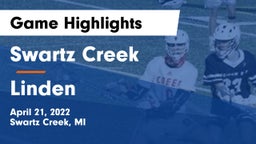 Swartz Creek  vs Linden  Game Highlights - April 21, 2022