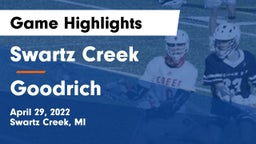 Swartz Creek  vs Goodrich  Game Highlights - April 29, 2022
