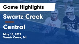 Swartz Creek  vs Central  Game Highlights - May 18, 2022