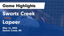 Swartz Creek  vs Lapeer   Game Highlights - May 16, 2024