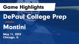 DePaul College Prep  vs Montini Game Highlights - May 11, 2023