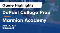 DePaul College Prep vs Marmion Academy  Game Highlights - April 20, 2024