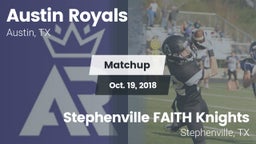 Matchup: Austin Royals vs. Stephenville FAITH Knights 2018