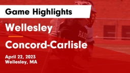 Wellesley  vs Concord-Carlisle  Game Highlights - April 22, 2023