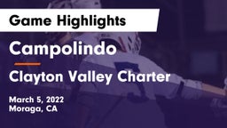 Campolindo  vs Clayton Valley Charter  Game Highlights - March 5, 2022