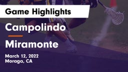 Campolindo  vs Miramonte  Game Highlights - March 12, 2022
