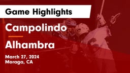 Campolindo  vs Alhambra  Game Highlights - March 27, 2024