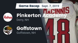 Recap: Pinkerton Academy vs. Goffstown  2019