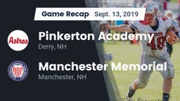 Recap: Pinkerton Academy vs. Manchester Memorial  2019