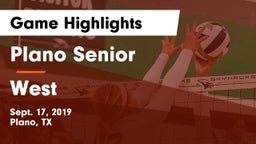 Plano Senior  vs West Game Highlights - Sept. 17, 2019