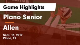 Plano Senior  vs Allen  Game Highlights - Sept. 13, 2019