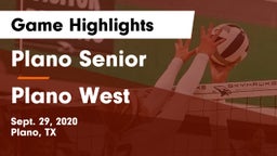 Plano Senior  vs Plano West  Game Highlights - Sept. 29, 2020