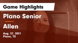 Plano Senior  vs Allen  Game Highlights - Aug. 27, 2021