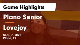 Plano Senior  vs Lovejoy  Game Highlights - Sept. 7, 2021