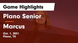 Plano Senior  vs Marcus  Game Highlights - Oct. 1, 2021